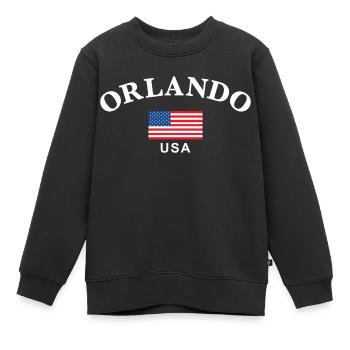 Orlando, États-Unis - Sweat Premium enfant bio - noir - Devant - AI Model Kid Female (0cm)