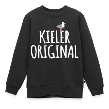 Kiel Original - Sweat Premium enfant bio - noir - Devant - AI Model Kid Female (0cm)