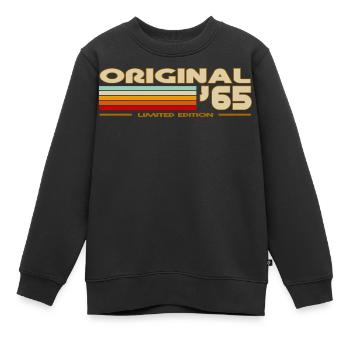 1965 - Kids Premium Organic Sweatshirt - black - Front - AI Model Kid Female (0cm)