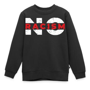 Pas de racisme - Sweat Premium enfant bio - noir - Devant - AI Model Kid Female (0cm)