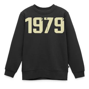 Jubilé 1979 - Sweat Premium enfant bio - noir - Devant - AI Model Kid Female (0cm)