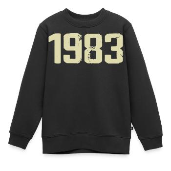 Jubiläum 1983 - Kinder Premium Organic Sweatshirt - Schwarz - Vorne - AI Model Kid Female (0cm)