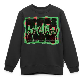 Demo Gleichberechtigung Toleranz - Kinder Premium Organic Sweatshirt - Schwarz - Vorne - AI Model Kid Female (0cm)