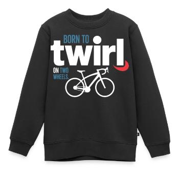 Acrobatie professionnelle à vélo Tourbillon d’élite - Sweat Premium enfant bio - noir - Devant - AI Model Kid Female (0cm)