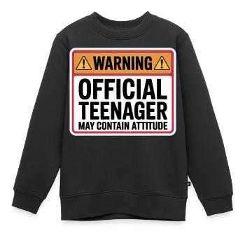 Teenager - Kinder Premium Organic Sweatshirt - Schwarz - Vorne - AI Model Kid Female (0cm)