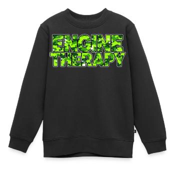 Engine Therapy Camouflage für echte Schrauber - Kinder Premium Organic Sweatshirt - Schwarz - Vorne - AI Model Kid Female (0cm)