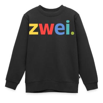 2nd Birthday Boy – 2 Years Two - Kids Premium Organic Sweatshirt - black - Front - AI Model Kid Female (0cm)