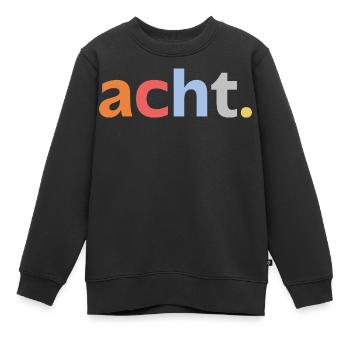 8th Birthday Boy Eight 8 Year Anniversary - Kids Premium Organic Sweatshirt - black - Front - AI Model Kid Female (0cm)