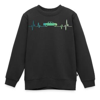 Pick-up battement de coeur voiture tout terrain - Sweat Premium enfant bio - noir - Devant - AI Model Kid Female (0cm)