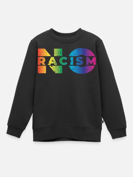 No Racism - Kinder Premium Organic Sweatshirt - Schwarz