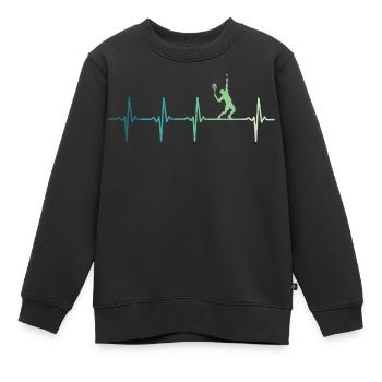 Tennis - Kinder Premium Organic Sweatshirt - Schwarz - Vorne - AI Model Kid Female (0cm)