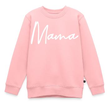 Mama - Kinder Premium Organic Sweatshirt - Rosa - Vorne - AI Model Kid Female (0cm)