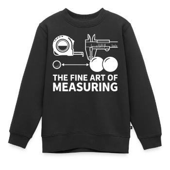L’art de mesurer la pétanque de boule - Sweat Premium enfant bio - noir - Devant - AI Model Kid Female (0cm)