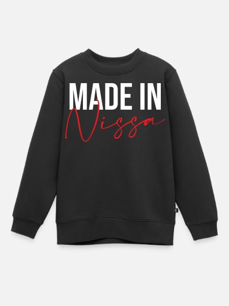 Made in Nissa   - Sweat Premium enfant bio - noir