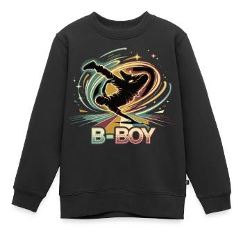 B-Boy Breakdance Hip Hop Danse Streetstyle - Sweat Premium enfant bio - noir - Devant - AI Model Kid Female (0cm)