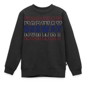 Norwegische Fußballfanflagge – Stolz Rot Weiß Blau - Kinder Premium Organic Sweatshirt - Schwarz - Vorne - AI Model Kid Female (0cm)