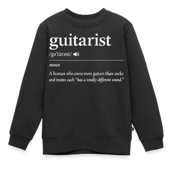 Definition Gitarrist Humor Musiker Geschenk - Kinder Premium Organic Sweatshirt - Schwarz - Vorne - AI Model Kid Female (0cm)