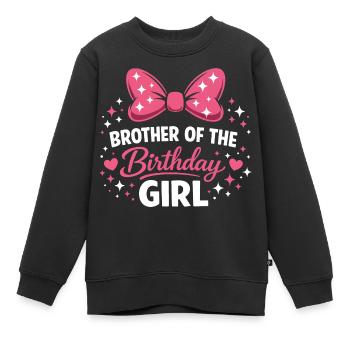 Geburtstagsdesign des Mädchens – Magische rosa Schleife und E - Kinder Premium Organic Sweatshirt - Schwarz - Vorne - AI Model Kid Female (0cm)