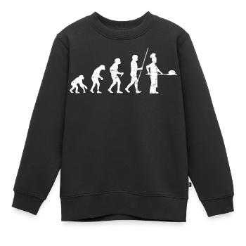 Bäcker Evolution Distressed Look - Kinder Premium Organic Sweatshirt - Schwarz - Vorne - AI Model Kid Female (0cm)