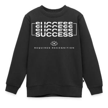 Projecteur signature - Succès - Sweat Premium enfant bio - noir - Devant - AI Model Kid Female (0cm)
