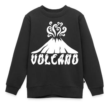 Weißer Vulkan - Kinder Premium Organic Sweatshirt - Schwarz - Vorne - AI Model Kid Female (0cm)