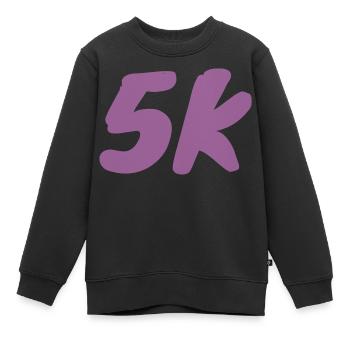 5K_coureurs lents - Sweat Premium enfant bio - noir - Devant - AI Model Kid Female (0cm)
