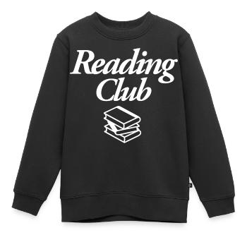 Reading Club - Kinder Premium Organic Sweatshirt - Schwarz - Vorne - AI Model Kid Female (0cm)