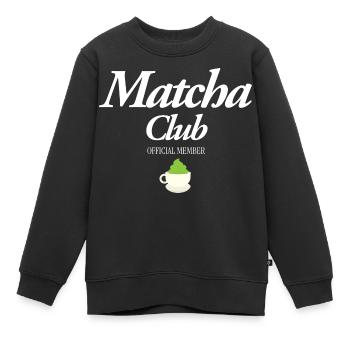 Matcha Club - Kinder Premium Organic Sweatshirt - Schwarz - Vorne - AI Model Kid Female (0cm)