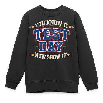Exam Motivation School Student Teacher Humor - Kids Premium Organic Sweatshirt - black - Front - AI Model Kid Female (0cm)