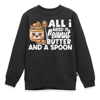 Erdnussbutter & Marmelade Partnerlook Design - Kinder Premium Organic Sweatshirt - Schwarz - Vorne - AI Model Kid Female (0cm)