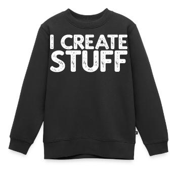 I Create Stuff - Kinder Premium Organic Sweatshirt - Schwarz - Vorne - AI Model Kid Female (0cm)