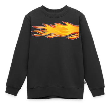 Flamme brennt Schweif Auspuff - Kinder Premium Organic Sweatshirt - Schwarz - Vorne - AI Model Kid Female (0cm)