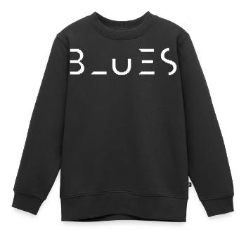 Blues-Minimalist-Blues-Outfit für Blues-Fan - Kinder Premium Organic Sweatshirt - Schwarz - Vorne - AI Model Kid Female (0cm)