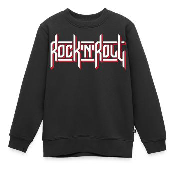 Rock'N'Roll Custom Typography Logo - Kinder Premium Organic Sweatshirt - Schwarz - Vorne - AI Model Kid Female (0cm)