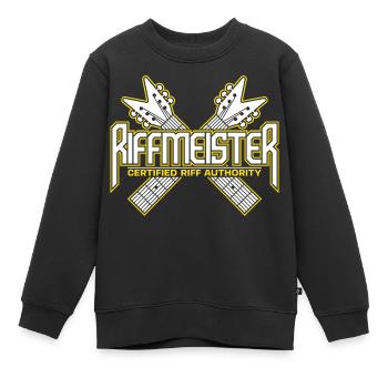 Riffmeister - Autorité Certifiée des Riffs - Sweat Premium enfant bio - noir - Devant - AI Model Kid Female (0cm)