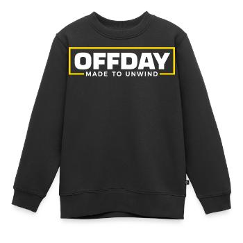 Offday – Made to Unwind - Kinder Premium Organic Sweatshirt - Schwarz - Vorne - AI Model Kid Female (0cm)