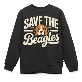 Sauver l’emblème des Rapetou - Sweat Premium enfant bio - noir - Devant - AI Model Kid Female (0cm)