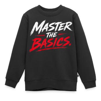 Meistere Die Basics - Kinder Premium Organic Sweatshirt - Schwarz - Vorne - AI Model Kid Female (0cm)