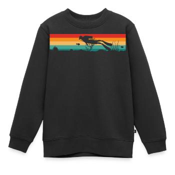 Plongeur Plongeur - Sweat Premium enfant bio - noir - Devant - AI Model Kid Female (0cm)
