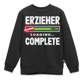 Erzieher Bestanden Abschluss Prüfung Kita Spruch - Kinder Premium Organic Sweatshirt - Schwarz - Vorne - AI Model Kid Female (0cm)