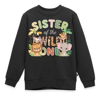Sœur du Sauvage Amis de la Jungle - Sweat Premium enfant bio - noir - Devant - AI Model Kid Female (0cm)