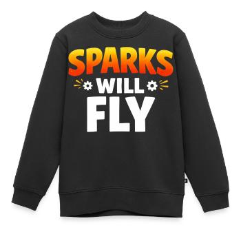 Sparks Will Fly motif for women and men - Kids Premium Organic Sweatshirt - black - Front - AI Model Kid Female (0cm)