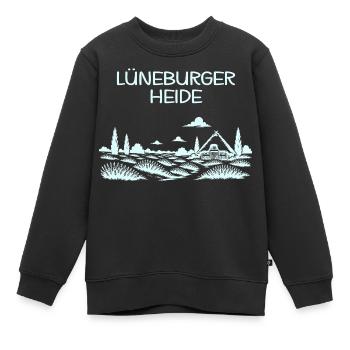Lüneburger Heide - Kinder Premium Organic Sweatshirt - Schwarz - Vorne - AI Model Kid Female (0cm)