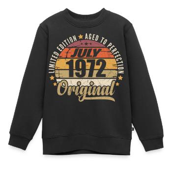 Anniversaire Mythique 1972 Cadeau Vintage 1972 - Sweat Premium enfant bio - noir - Devant - AI Model Kid Female (0cm)