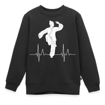 Tai Chi Zen Meditation – Chi Qigong Training - Kinder Premium Organic Sweatshirt - Schwarz - Vorne - AI Model Kid Female (0cm)