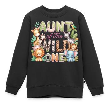 Tante des Wilden - Kinder Premium Organic Sweatshirt - Schwarz - Vorne - AI Model Kid Female (0cm)