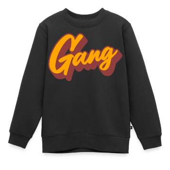 Gang - Kinder Premium Organic Sweatshirt - Schwarz - Vorne - AI Model Kid Female (0cm)