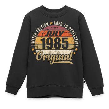 Mythischer Geburtstag 1985 Vintage-Geschenk 1985 - Kinder Premium Organic Sweatshirt - Schwarz - Vorne - AI Model Kid Female (0cm)