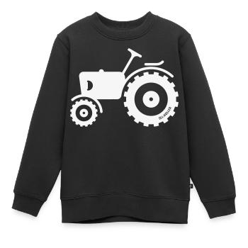 Trecker / Traktor / Schlepper / Zugmaschine (W) - Kinder Premium Organic Sweatshirt - Schwarz - Vorne - AI Model Kid Female (0cm)