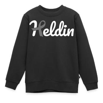 Heldin Krebs - Kinder Premium Organic Sweatshirt - Schwarz - Vorne - AI Model Kid Female (0cm)